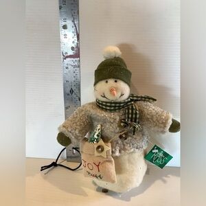 Vintage Russ Berrie Snowman Beanbag – With Original Tags – Judy Lynn Design